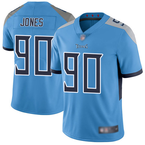 Tennessee Titans Limited Light Blue Men DaQuan Jones Alternate Jersey NFL Football #90 Vapor Untouchable